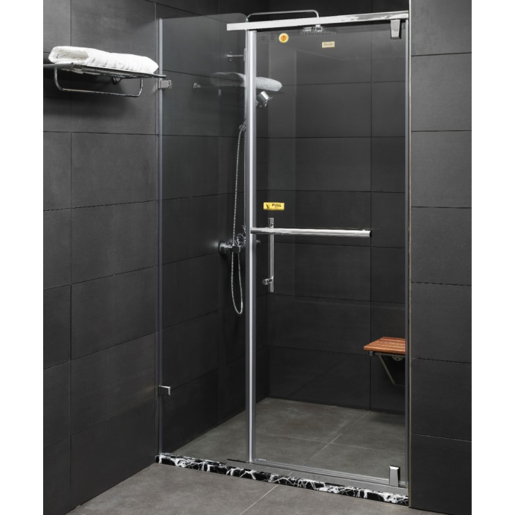 Phòng Tắm Kính Fendi FDP-2X2 Phẳng Chrome 1.3 Mét