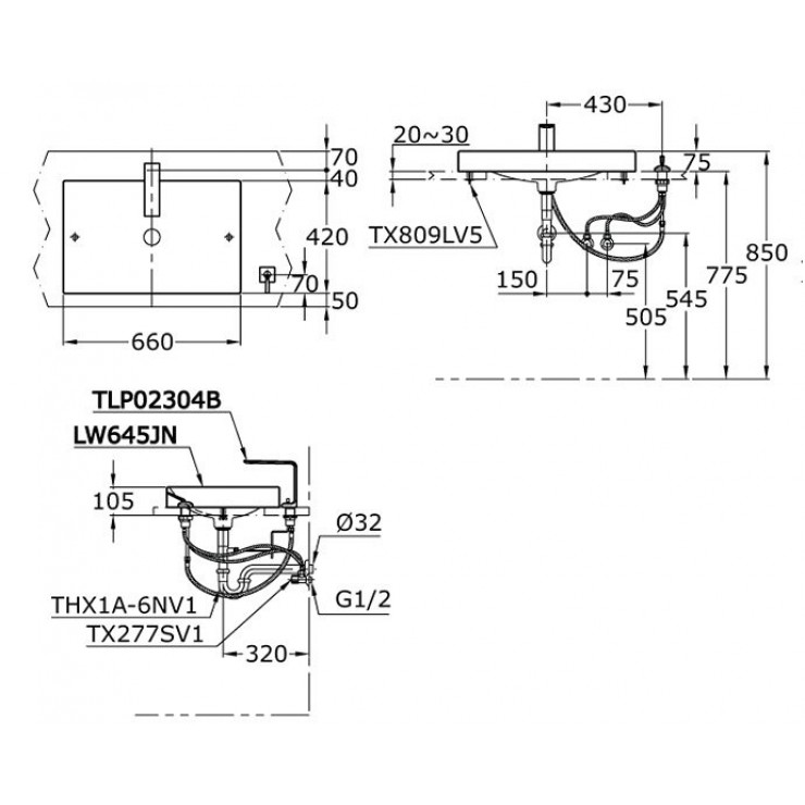 Chậu Rửa Mặt Lavabo TOTO LW645JNW/F Đặt Bàn