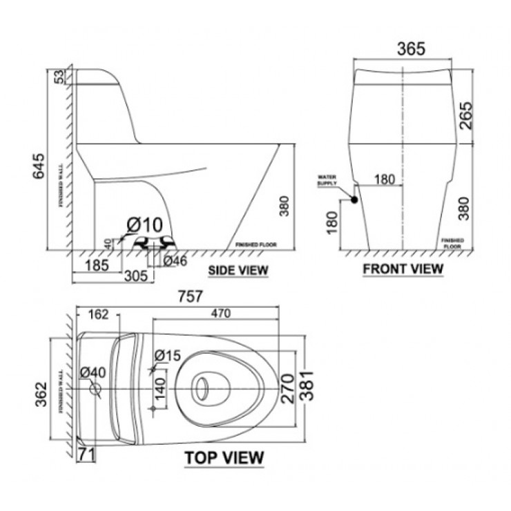 Bồn Cầu American Standard VF-2010 1 Khối Dòng Activa