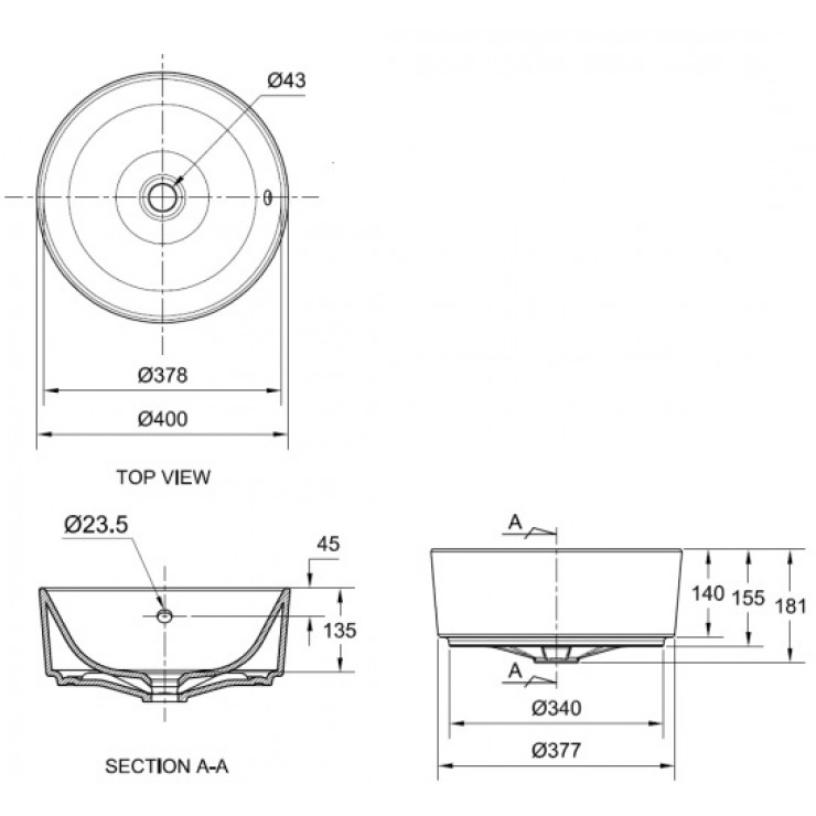 Chậu Rửa Đặt Bàn American Standard Acacia E 0509-WT