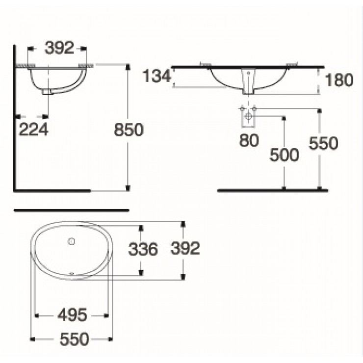 Lavabo Âm Bàn American Standard La Vita WP-F512