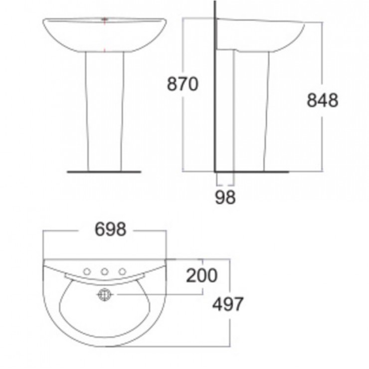 Chậu Rửa Lavabo Treo Tường American Standard Activa 0956-WT/0775-WT