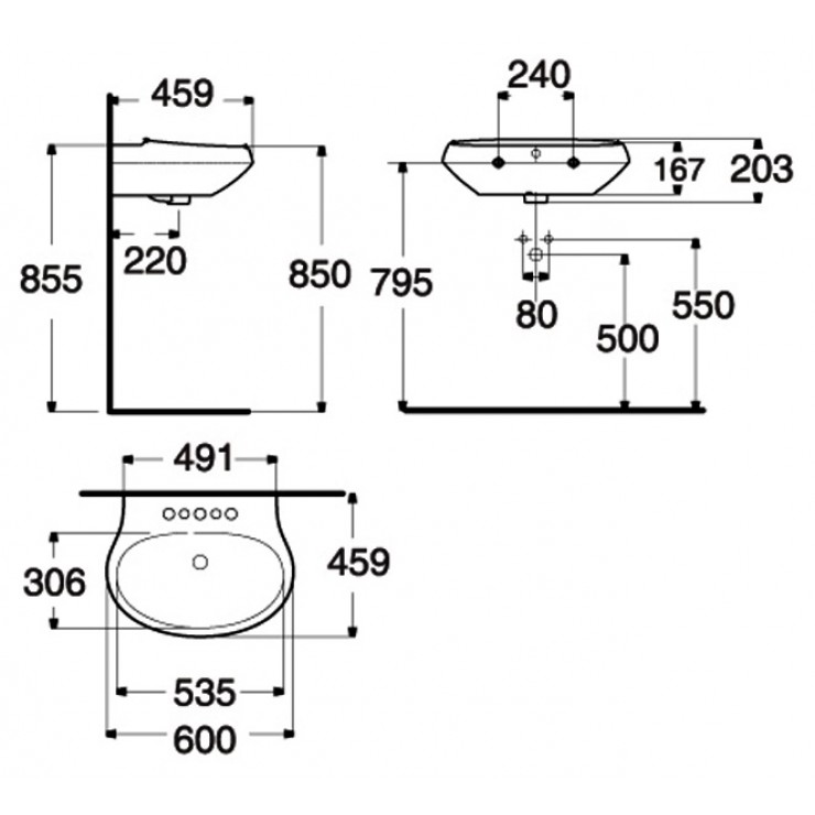 Chậu Lavabo American Standard WP-F511 Treo Tường La Vita