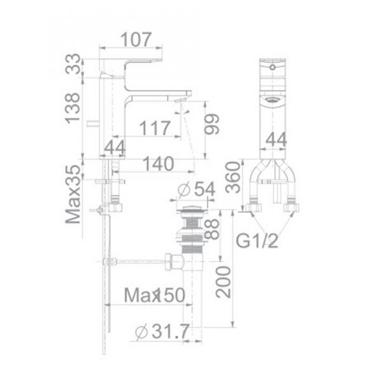 Vòi Lavabo American Standard Acacia E WF-1301 Nóng Lạnh