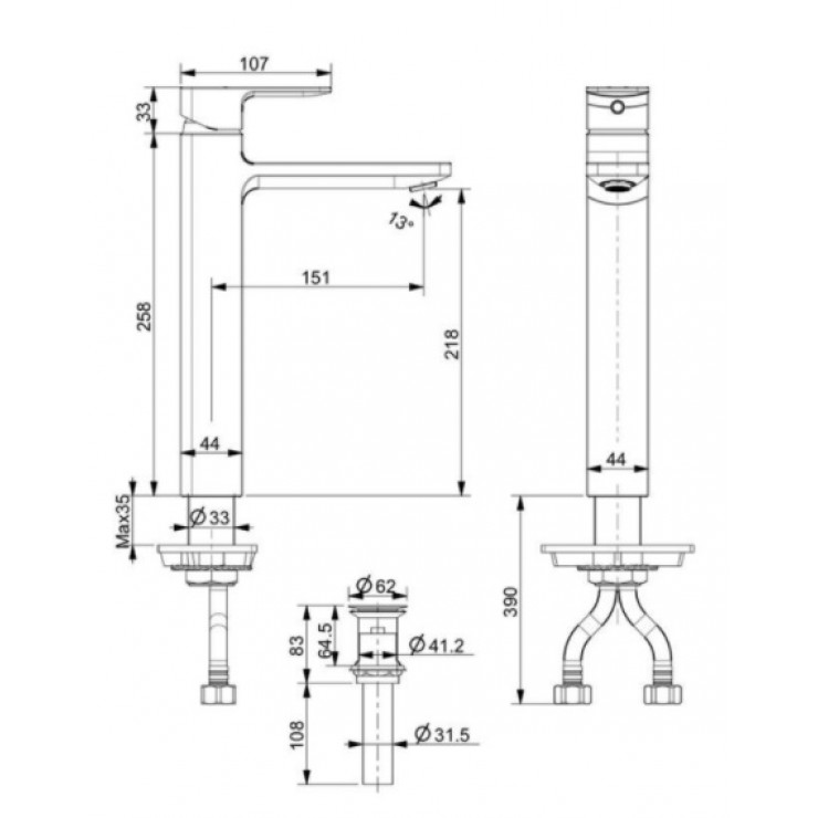 Vòi Lavabo American Standard Acacia E WF-1302 Nóng Lạnh