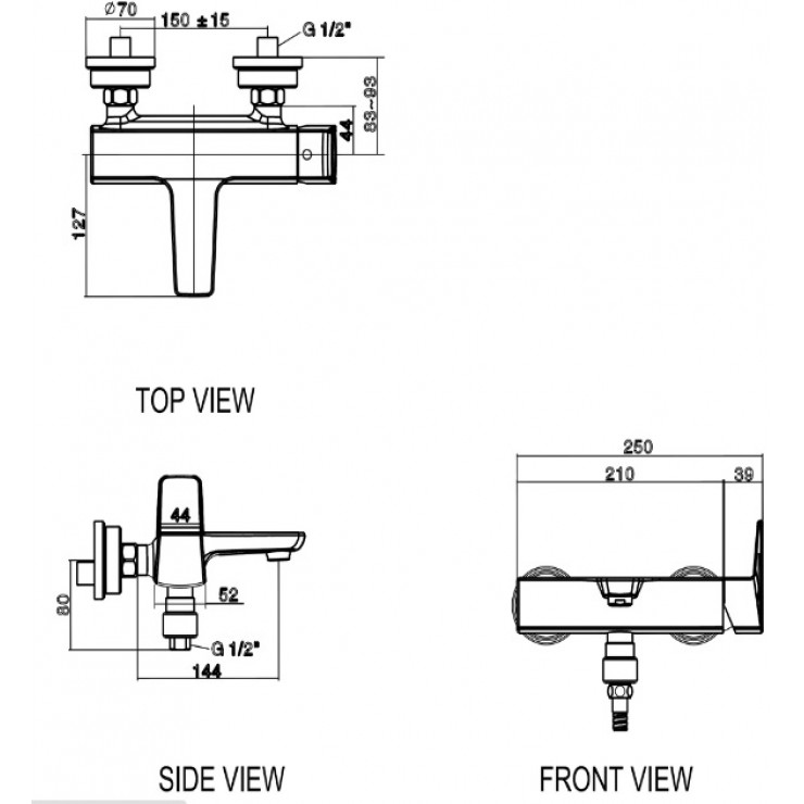 Vòi Tắm Sen Nóng Lạnh American Standard Ventuno WF-6911