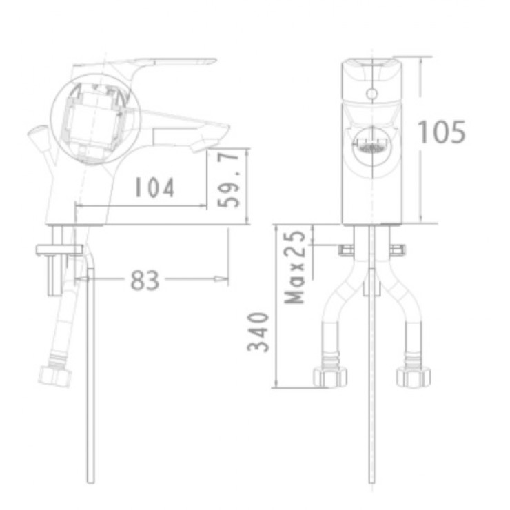 Vòi Lavabo American Standard Cygnet WF-0301 Nóng Lạnh