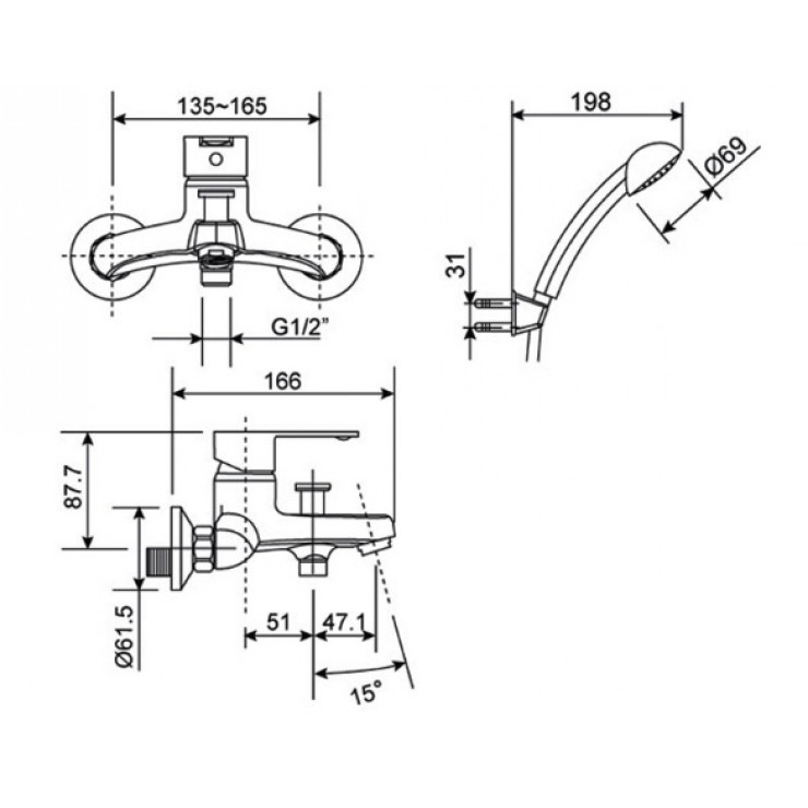 Vòi Sen Nóng Lạnh American Standard Seva WF-6511