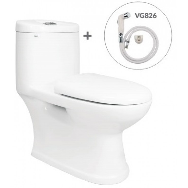 Bồn Cầu Viglacera C109 Nắp Êm V38 + Vòi Xịt VG826