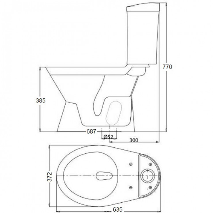 Bồn Cầu Viglacera VI66 2 Khối Nắp êm