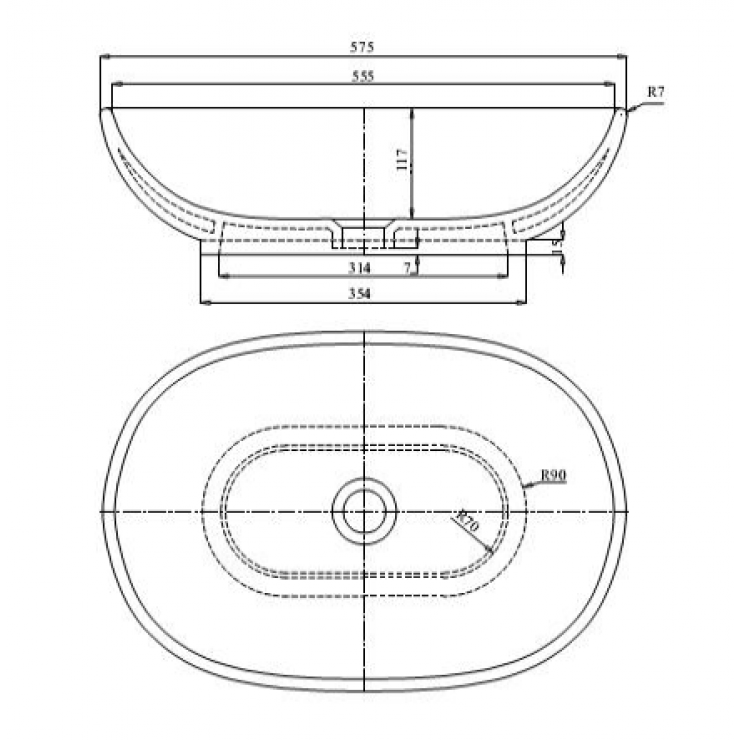 Chậu Rửa Lavabo Viglacera CD15 Đặt Bàn