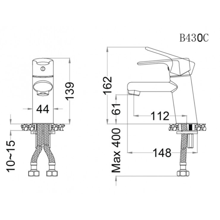 Vòi Nóng Lạnh Lavabo CAESAR B430CP - B430CU