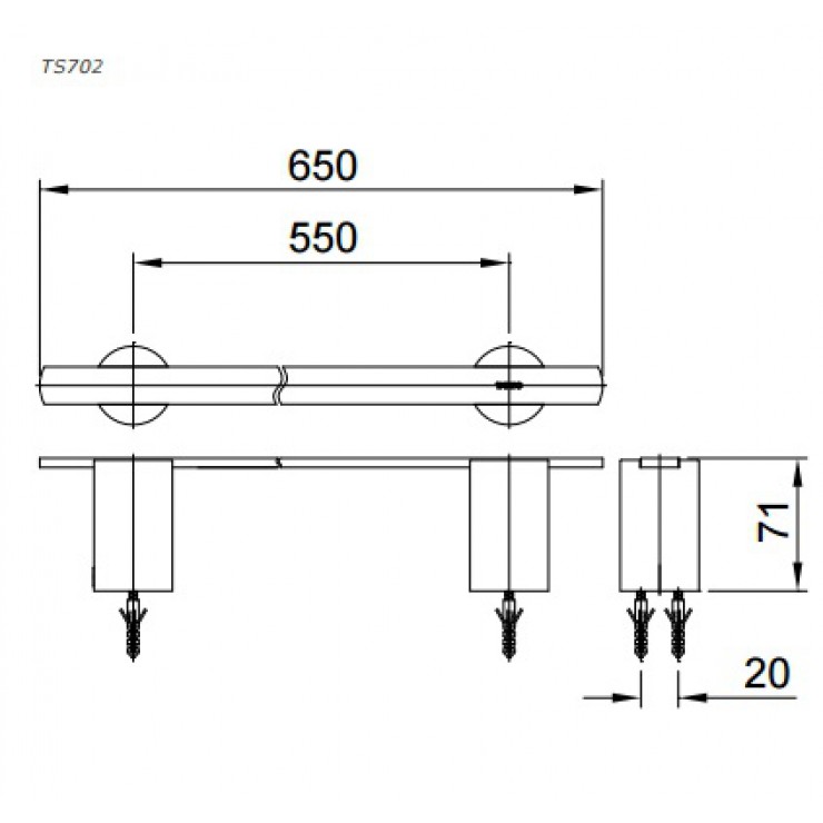 Thanh Treo Khăn TOTO TS702