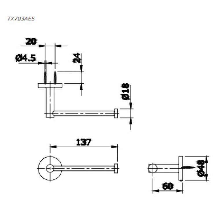 Móc Treo Giấy Vệ Sinh TOTO TX703AES