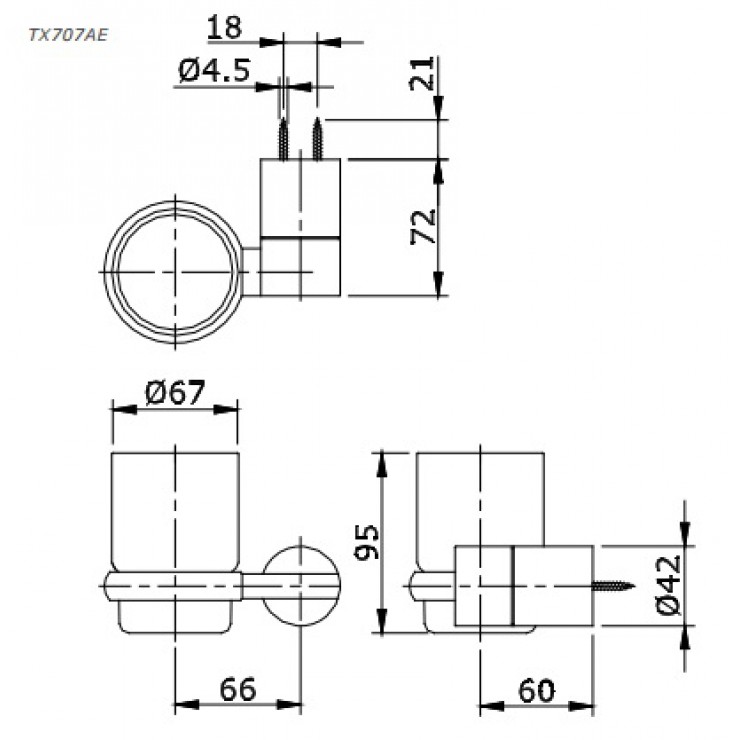 Giá Đựng Bàn Chải TOTO TX707AE