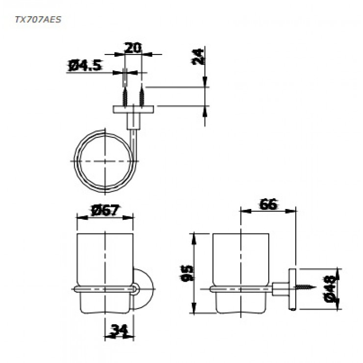 Giá Đựng Bàn Chải TOTO TX707AES