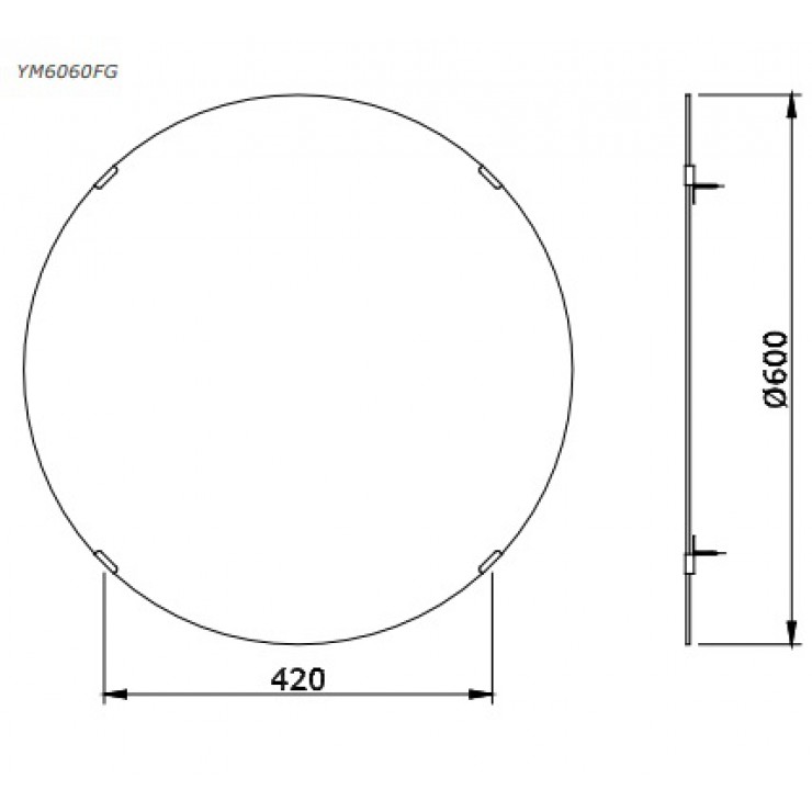 Gương Phòng Tắm TOTO YM6060FG Chống Mốc