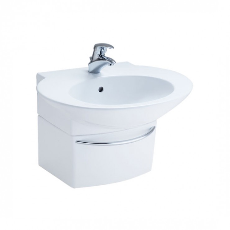 Chậu Rửa Mặt Lavabo COTTO SC01027 Charisma Chân Ngắn