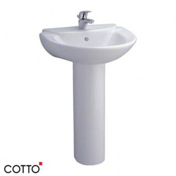 Chậu Lavabo COTTO C0237/C411 Chân Dài Sasha