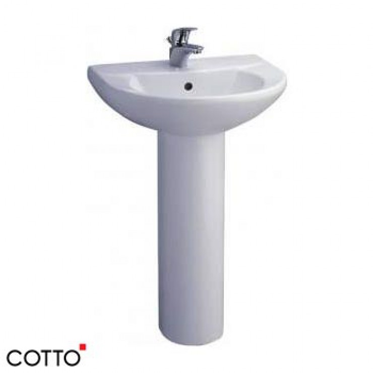 Chậu Lavabo COTTO C014/C411 Wedy Chân Dài