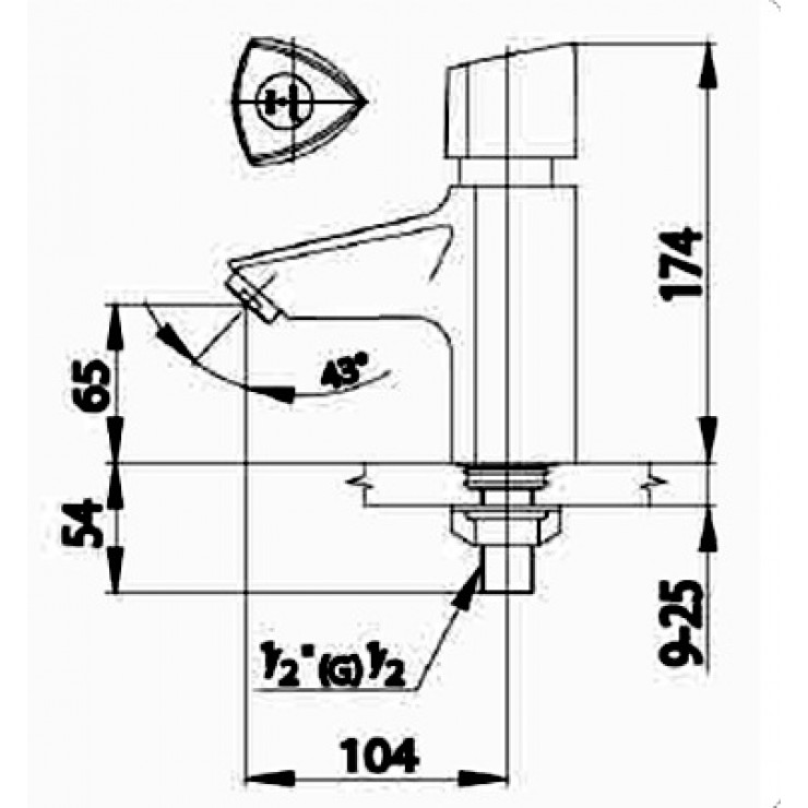 Vòi Lavabo COTTO CT1064(HM) Nước Lạnh Bán Tự Động