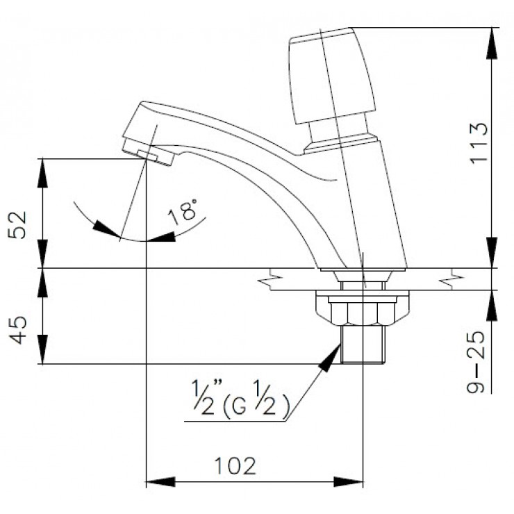 Vòi Lavabo COTTO CT169(HM) Nước Lạnh Bán Tự Động