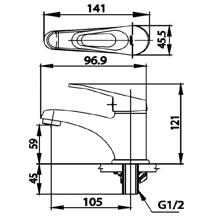 Vòi Lavabo COTTO CT1163A(HM) Arona V II Lạnh