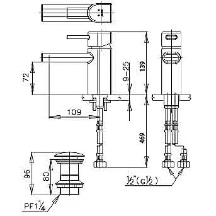 Vòi Lavabo COTTO CT2043A Enrico Nóng Lạnh