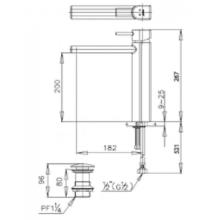 Vòi Lavabo COTTO CT2043AY Enrico Nóng Lạnh Cổ Cao