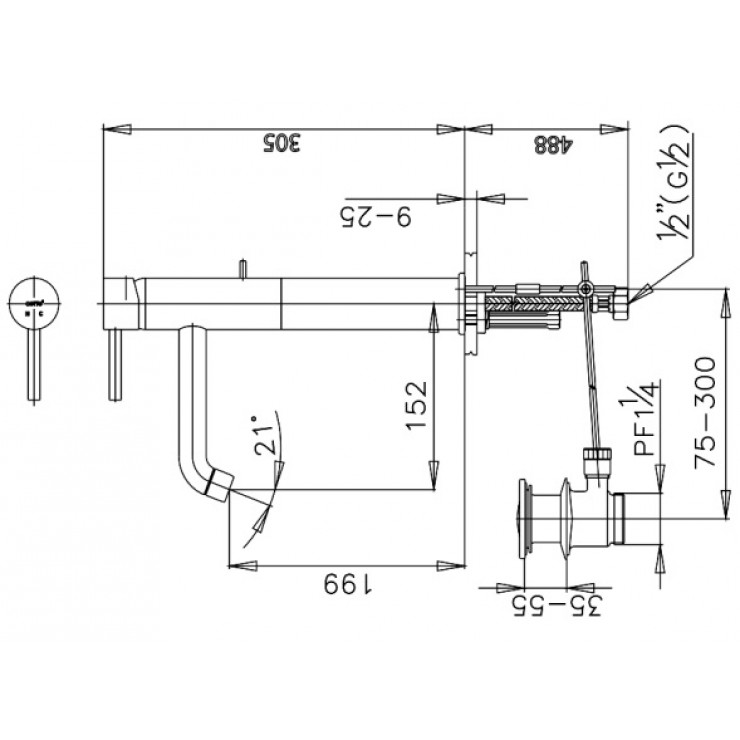 Vòi Lavabo COTTO CT542AY Anthony Nóng Lạnh