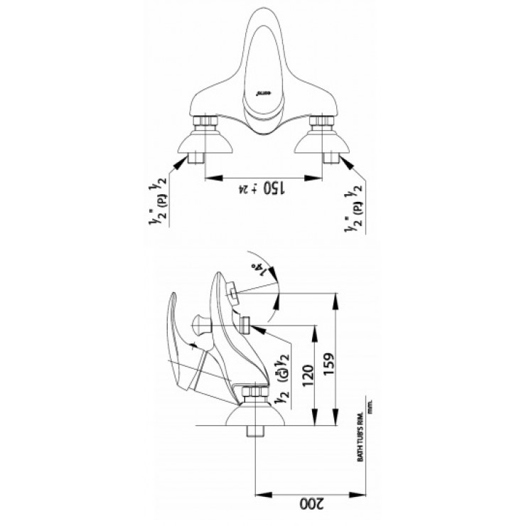 Củ Sen Tắm COTTO CT350A Augusta Nóng Lạnh