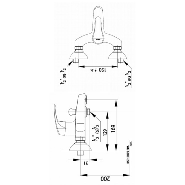 Củ Sen Tắm COTTO CT366A Arona Nóng Lạnh