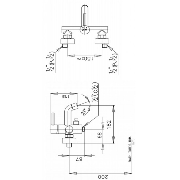 Củ Sen Tắm COTTO CT334A Anthony Nóng Lạnh