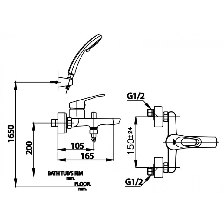 Vòi Sen Tắm COTTO CT3002AE/Z86 Next II Nóng Lạnh