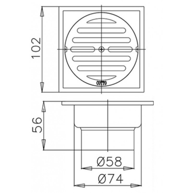 Thoát Sàn COTTO CT647Z1(HM) (Ø58)