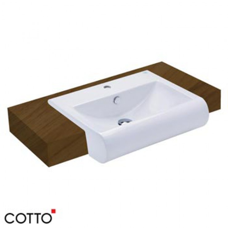 Chậu Rửa Mặt Lavabo COTTO C02237 Riviera Bán Âm Bàn