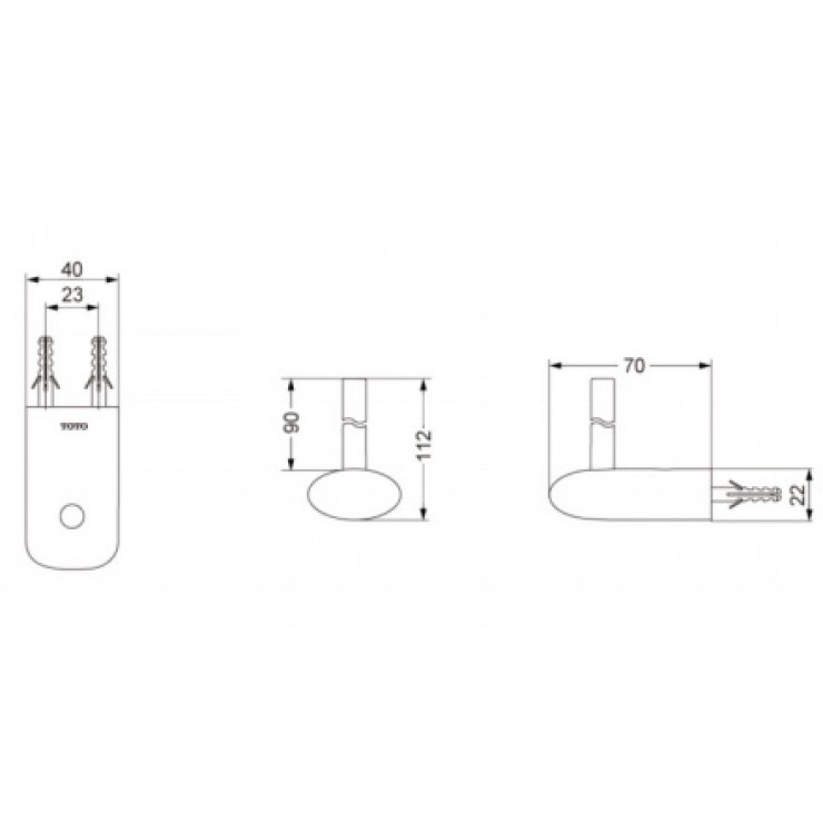 Móc Treo Giấy Vệ Sinh TOTO DSP41N Dự Phòng