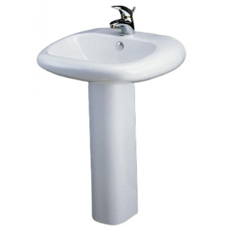 Chậu Rửa Lavabo Caesar Chân Dài L2560/P2438