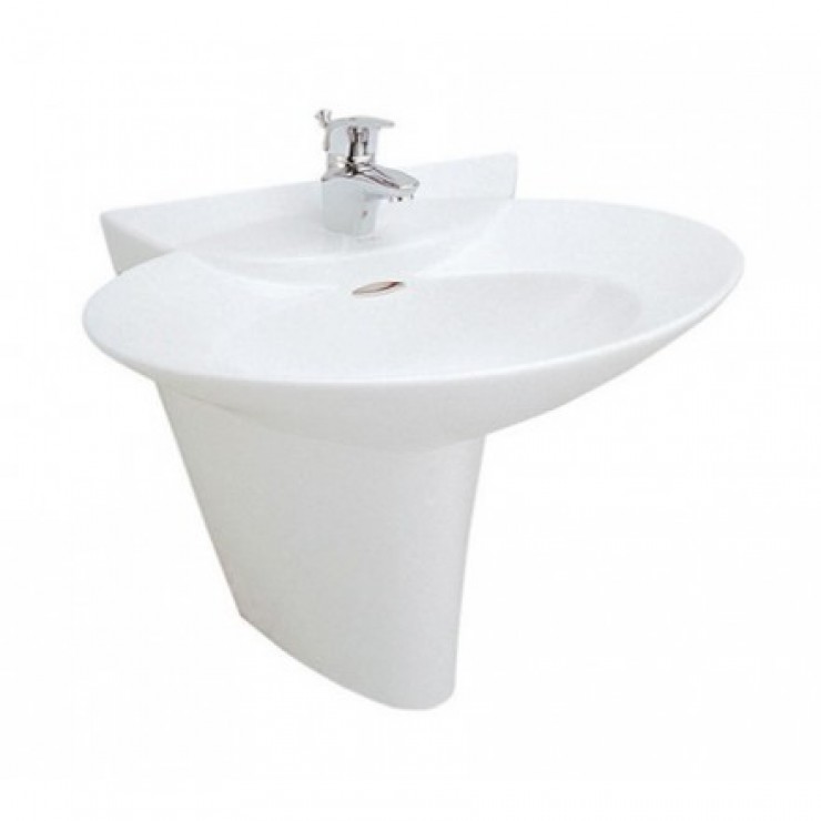 Chậu Lavabo TOTO LHT908C Treo Tường Chân Ngắn