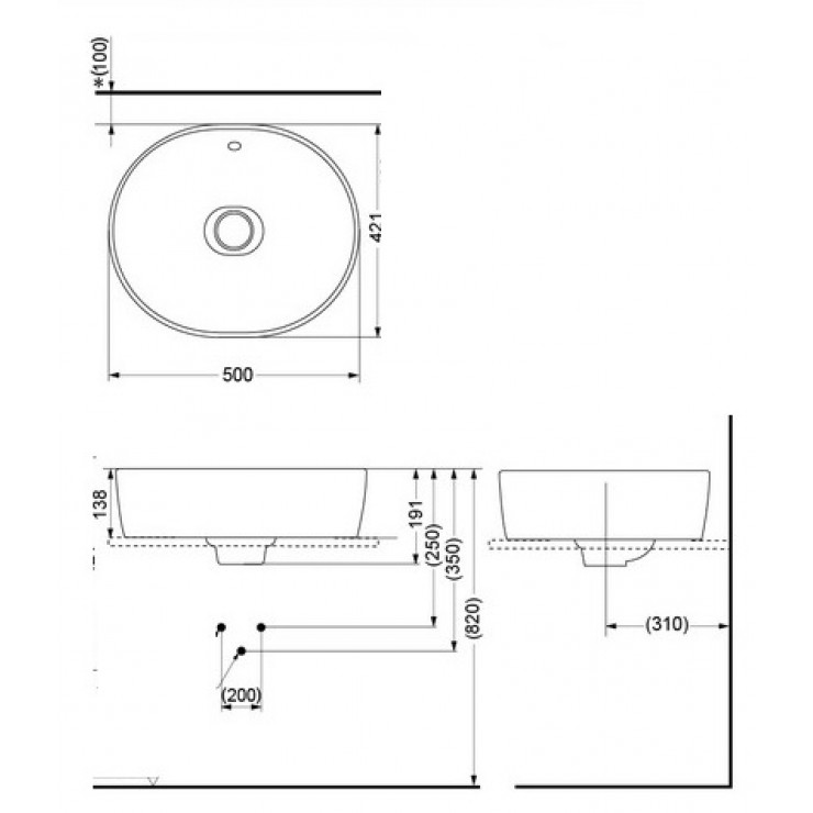 Chậu Rửa Mặt Lavabo TOTO LW760LB Đặt Bàn