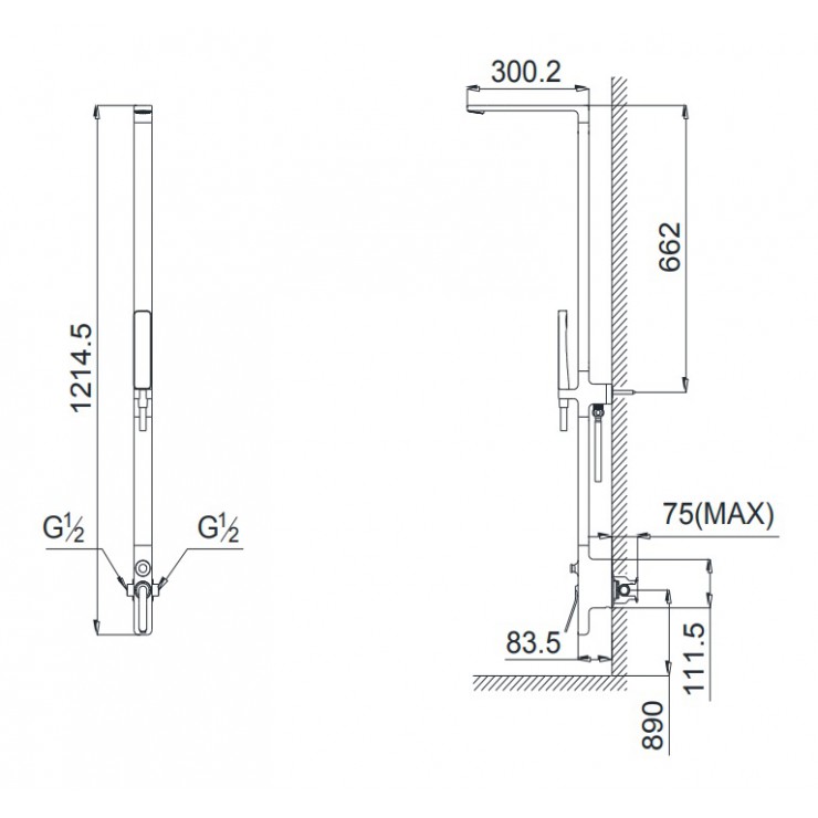 Vòi Sen Cây TOTO DM912CAF Nhiệt Độ