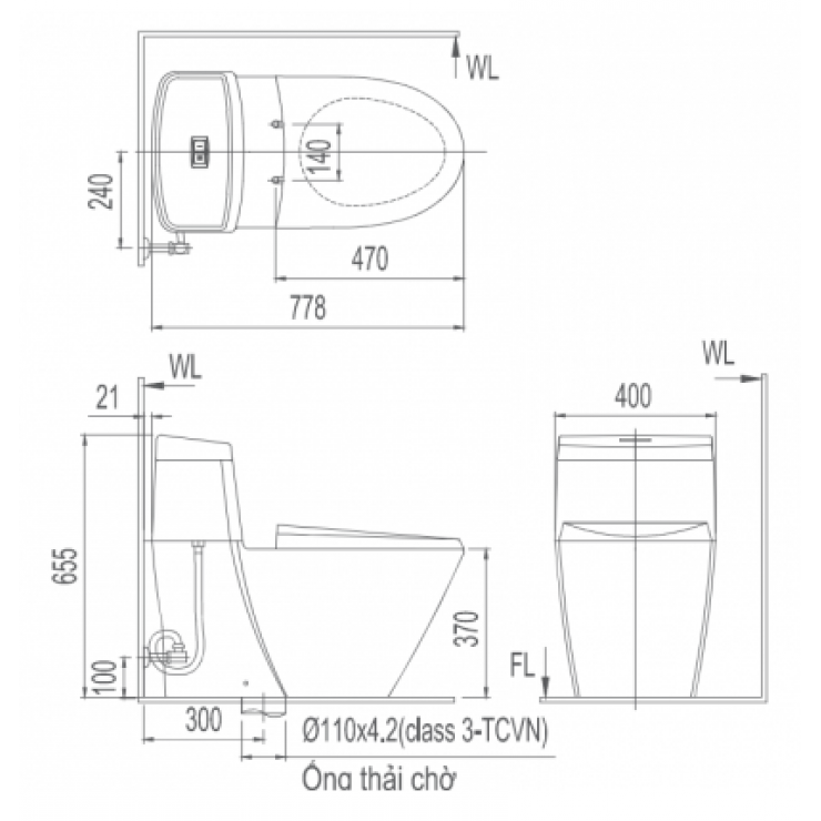 Bồn Cầu Thông Minh INAX AC-918R/CW-KA22AVN