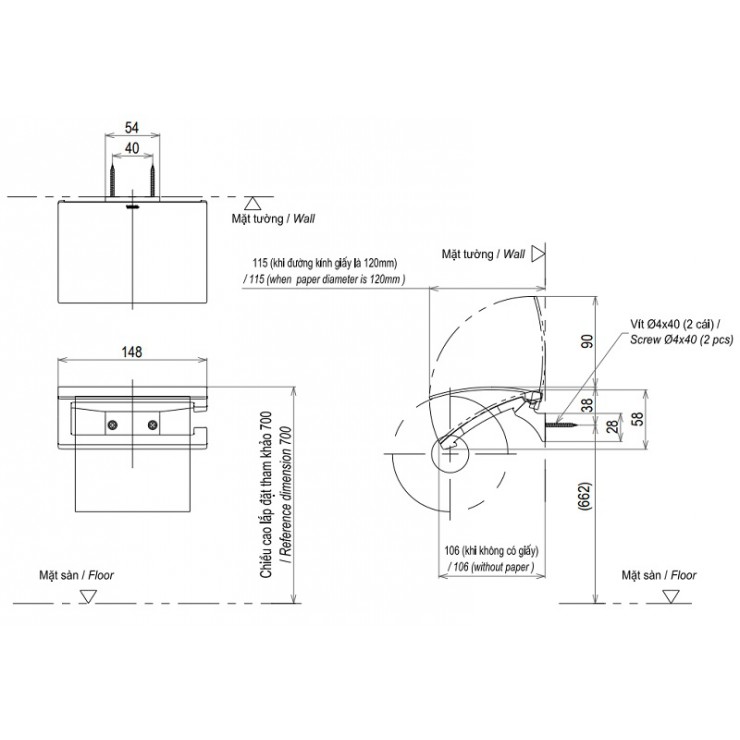 Móc Treo Giấy Vệ Sinh TOTO YH903V