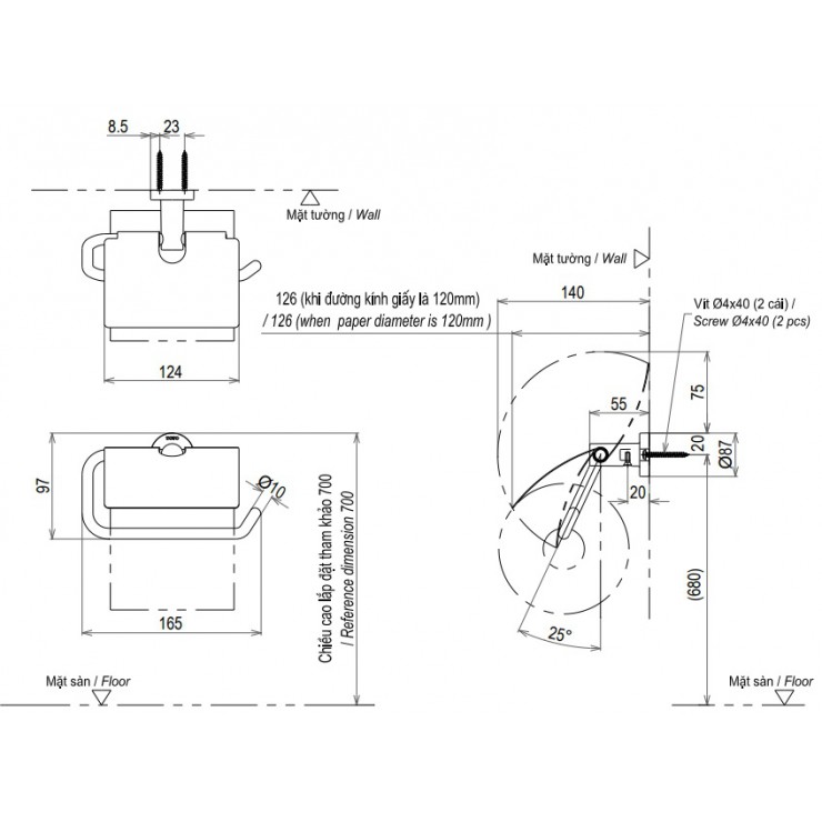 Móc Treo Giấy Vệ Sinh TOTO YH406RV