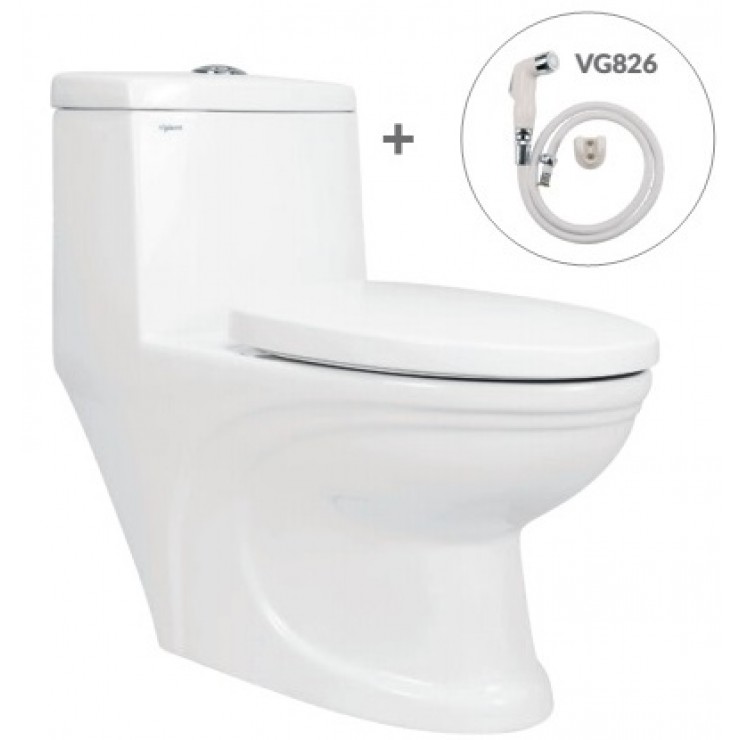 Bồn Cầu Viglacera V39M Nắp Êm V39 Xả Xoáy + Xịt VG826