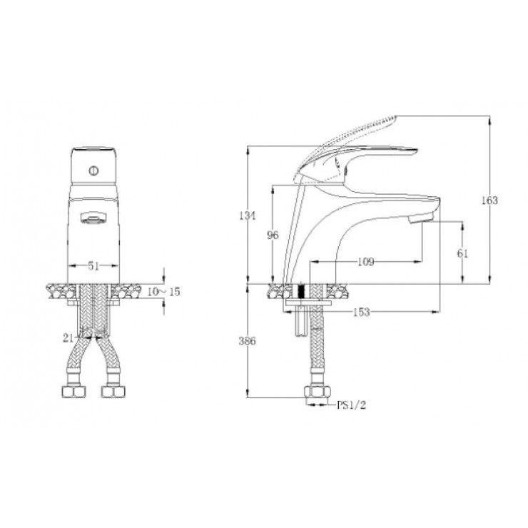 Vòi Nóng Lạnh Lavabo CAESAR B560CP - B560CU