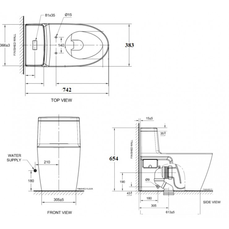 Bồn Cầu American Standard VF-1808 Dòng Acacia