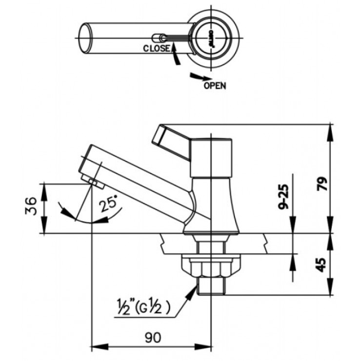 Vòi Lavabo COTTO CT1091C33(HM) Lạnh