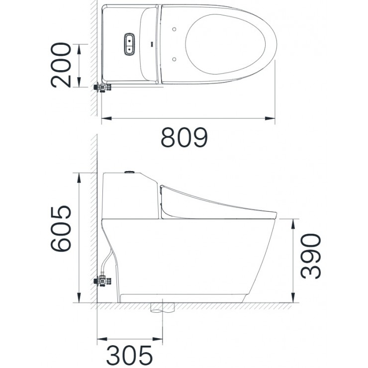 Bồn Cầu INAX AC-1032VN (AC1032VN) 1 Khối Nắp Êm Aqua Ceramic