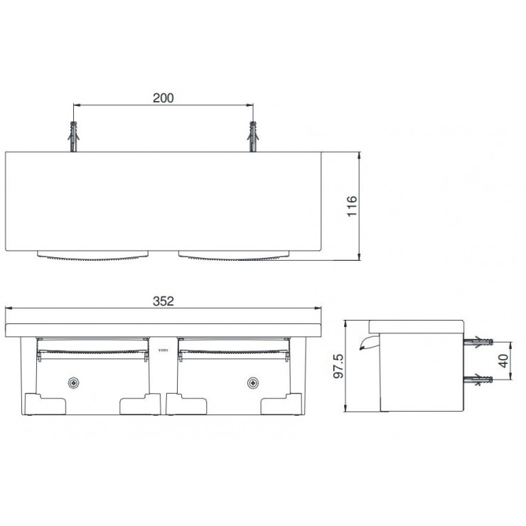 Hộp Đựng Giấy Vệ Sinh Đôi TOTO DS716W